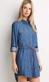 Forever 21 Life in Progress Chambray Shirt Dress