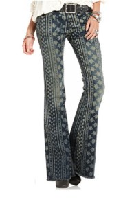 Free People Striped Floral-Print Flared Jeans ($100)