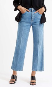 MOTO Wide Leg Cropped Jeans
