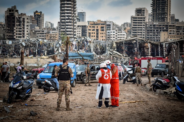 Massive Explosion Near Port Area Of Beirut